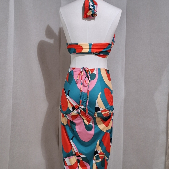 Shein M, scarf top & skirt set - Picture 7 of 10